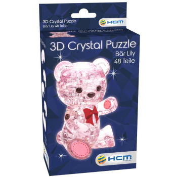 Crystal puzzle Miś Lily różowy